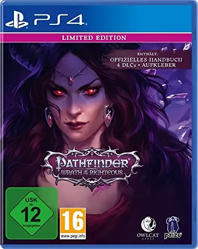 Pathfinder: Wrath of the Righteous Limited Edition PS4 - Rollenspiel für PS4 mit Handbuch und 4 DLCs, ideal für Fantasy-Fans und Sammler.