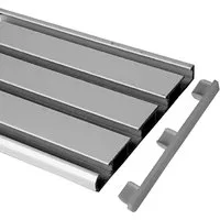 Bestlivings Seitendeckel für Aluminium Vorhangschiene 3 bis 4 Lauf Silber