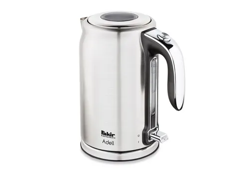 Fakir 4005001 Adell Wasserkocher - 1,7 Liter Edelstahl-Wasserkocher, kabellos und mit Überhitzungsschutz für sichere Nutzung, ideal für die moderne Küche