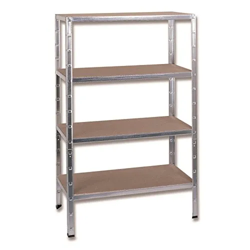 SCHULTE Regalwelt Schwerlastregal 180x120 cm - Lagerregal mit 4 Holzböden, Traglast pro Ebene 120 Kg, ideal für Werkstatt und Keller, einfacher, werkzeugloser Aufbau für flexible Stauraumlösungen.