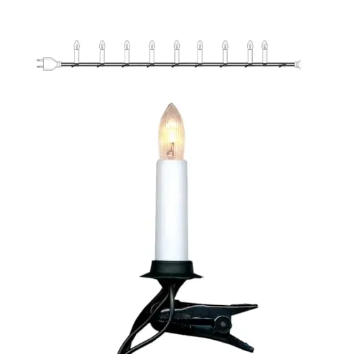 LED-Weihnachtsbaumkette 25-flammig - Weihnachtsbeleuchtung mit 16,5m Länge, klaren geriffelten Birnen und energiesparendem Design für festliche Stimmung.