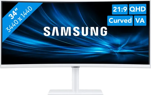 Samsung ViewFinity S34C650TAU - 34 Zoll UWQHD Curved Monitor, schnelles 5ms Reaktionszeit und vielseitige Anschlussmöglichkeiten mit Thunderbolt 4 und USB-Hub