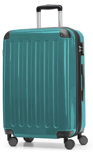 HAUPTSTADTKOFFER Alex - Erweiterbarer Hartschalen-Koffer 65 cm - Ideal für Kurzreisen: Der Hartschalen-Trolley mit 74 Litern und nur 4,2 kg Eigengewicht bietet Flexibilität und Komfort. Mit robusten Rollen und TSA-Schloss für sicheren Transport.