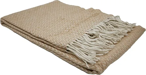 Baumwolldecke Fair deluxe | Beige Plaid