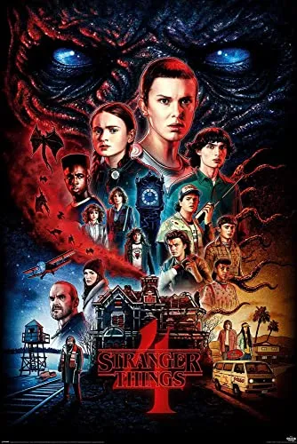 Pyramid International Stranger Things 4 Poster Vecna, Flur, 61 x 91,5 cm, Mehrfarbig