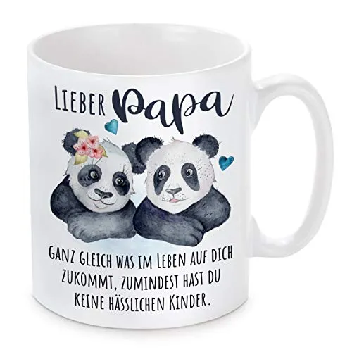 Herzbotschaft Tasse mit Motiv Modell: Lieber Papa, ganz gleich was im Leben auf Dich zukommt…(Kinder)