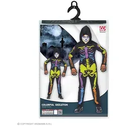 W WIDMANN MILANO Party Fashion - Kinderkostüm Skelett, Overall mit Kapuze für Halloween, ideal für 2-3 Jahre alte Kinder