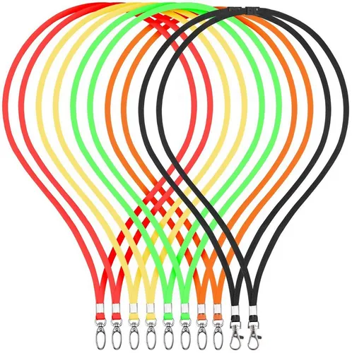 WEBBOMB Schlüsselanhänger 10x unbedruckte Schlüsselbänder Lanyards Umhängeband 13Farben Auswahl