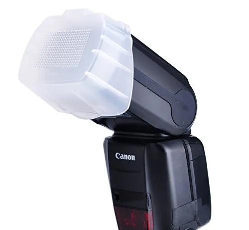 JJC FC-600EXII Flash Bounce Dome Diffusor für Canon 600EX II-RT - Ersetzt Canon SBA-E3 (Weiß)