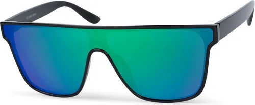 styleBREAKER Uni Shield Monoglas Sonnenbrille, Polycarbonat Glas und Kunststoff Rahmen, Retro Nerd Style 09020108