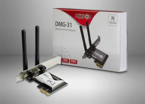 Inter-Tech DMG-31 - Interne WLAN Netzwerkkarte, 300 Mbit/s High-Speed Verbindung für Desktops mit WiFi 4