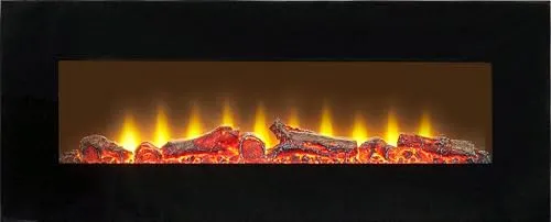 Sureflame WM-9331 Elektrischer Wandkamin mit Fernbedienung in Schwarz, 107 cm