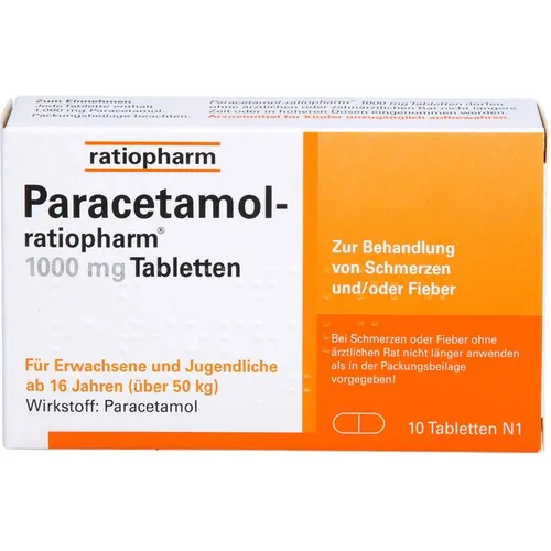 ratiopharm PARACETAMOL 1.000 mg Tabletten