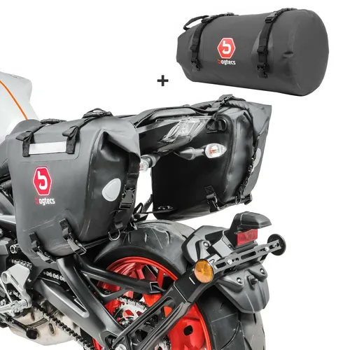 Bagtecs Reisetasche Satteltaschen Set für KTM 390 Duke / Adventure WB30 Hecktasche - Motorradkoffer für KTM 390 Duke / Adventure, praktisches Set mit großzügigem Stauraum und einfacher Montage für längere Touren.