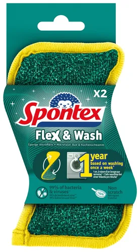 Produktbild Spontex Reinigungsschwamm Flex & Wash 2er Pack