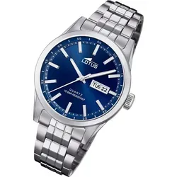 Lotus Herren Armbanduhr Analog Quarz Edelstahl 18670/3 - Elegante Herren Armbanduhr mit 10 bar Wasserdichtigkeit, präzisem Quarzwerk und blauem Zifferblatt. Perfekt für jeden Anlass und komfortabel mit einem breiten Edelstahlarmband.