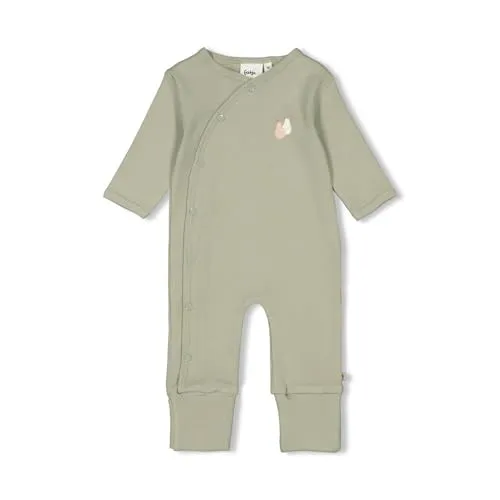 Feetje N-Baby Schlafanzug Anzug Klapfuß AOP Pears RIPP-Jersey, grün, 86