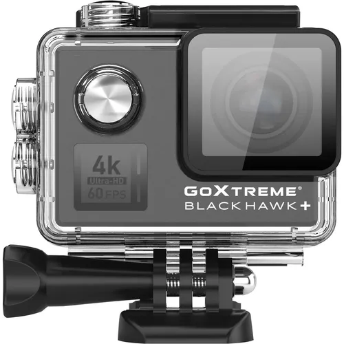 EASYPIX GoXtreme Black Hawk+ 4K Actioncam - hochauflösende 4K Videoqualität, ideal für Abenteuer und Sportaufnahmen