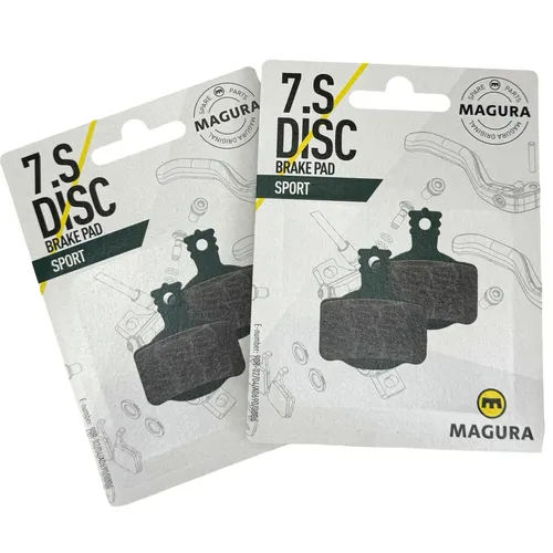 2x Magura MT Original MTB Bremsbeläge 7.S Sport (2Kolben) Grün - Set aus 2 Paar Original Bremsbelägen für verschiedene Fahrradtypen wie Mountainbikes und E-Bikes. Hohe Qualität für zuverlässige Bremsleistung und Sicherheit im Gelände.
