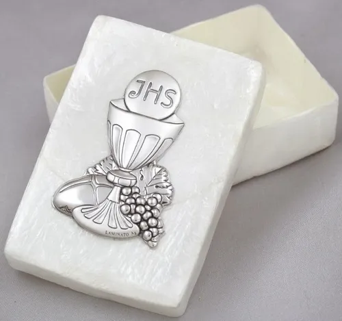 Anzmann 61-242 Rosenkranzdose - Perlmutt, 7,5 x 2,3 x 5 cm