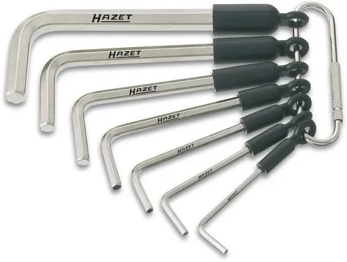 Hazet Innen-Sechskant Winkelschraubendreher-Set 3/32 Zoll, 1/8 Zoll, 5/32 Zoll, 3/16 Zoll, 7/32 Zoll, 1/4 Zoll, 5/16 Zoll 7teilig