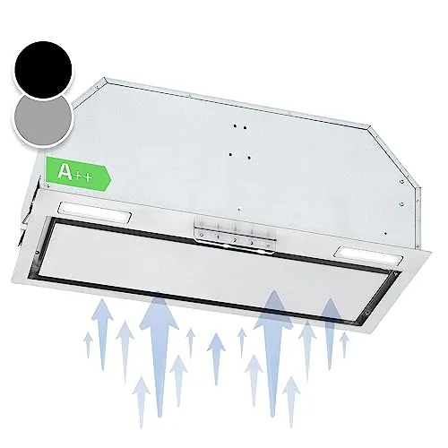 Camila Dunstabzugshaube Einbau 70 cm - Dunstabzugshaube mit 397 m³/h, 4 Modi und leisen Betrieb für optimale Luftqualität beim Kochen. Ideal für moderne Küchen.