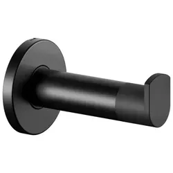 Keuco Plan Black Selection Handtuchhaken mit Türpuffer 14911370000 - Handtuchhalter in schwarz matt, mit verdeckter Befestigung und praktischem Türpuffer für ein elegantes Badezimmerdesign.