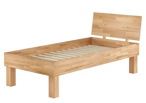 ERST-HOLZ Hohes Seniorenbett 100 x 200 cm – Extra Stabil aus Massivholz