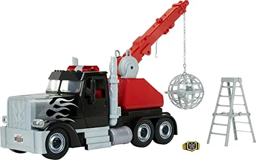WWE Actionfiguren Fahrzeug Wrekkin Rampage Rig Breakaway Truck für 15,2 cm Figur, Geschenk für Kinder und Sammler