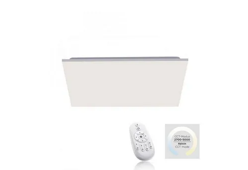 Licht-Erlebnisse Deckenleuchte ULFORD, LED fest integriert, LED Dimmer B: 59,5 cm Weiß quadratisch 2700-5000 K warmweiß 3600 lm