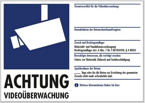 PENTATECH 40205 Warnaufkleber Videoüberwachung (B x H) 21mm x 14.8mm