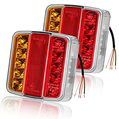 AOHEWEI LED Anhänger Rückleuchten 12V Beleuchtung Bremslichten Lkw Heckleuchte Blinklicht Hinten Wasserdicht für Lkw Wohnwagen Van oder Motorrad