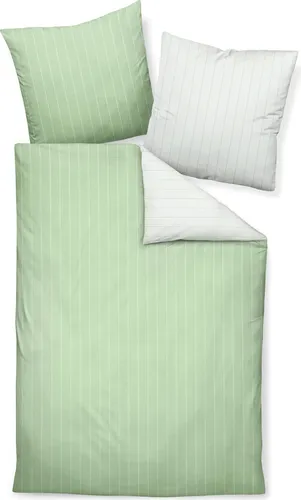 Janine Seersucker-Bettwäsche 135x200 cm in grün von Original Janine