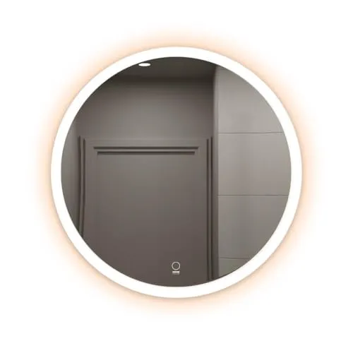 HOME DELUXE Badspiegel LED-Spiegel Rund EMMI & SILA - Rund, dimmbar und beschlagfrei – der perfekte Badspiegel für jedes Badezimmer, energiesparend und stilvoll.