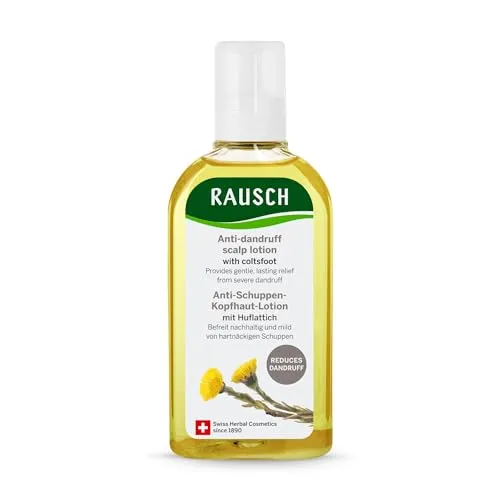 RAUSCH Huflattich Anti Schuppen Lotion 200 ml - Hautfreundliche Anti-Schuppen Lotion, ideal zur Bekämpfung von Schuppen und zur Pflege der Kopfhaut. Perfekt für gesunde, gepflegte Haare.