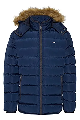 FQ1924 Aksel Steppjacke Herren Winterjacke Jacke mit Kapuze mit Kunstfell, Größe:XL, Farbe:Estate Blue (194027)