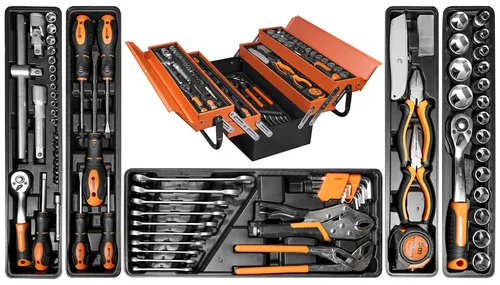 Benson Tools Profi-Werkzeugkoffer aus Stahl, 85-teilig – Robuster Begleiter für Werkstatt und Garage