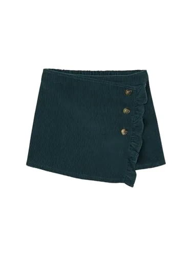 Vertbaudet Mädchen Cord-Hosenrock in Wickeloptik englischgrün 146/152