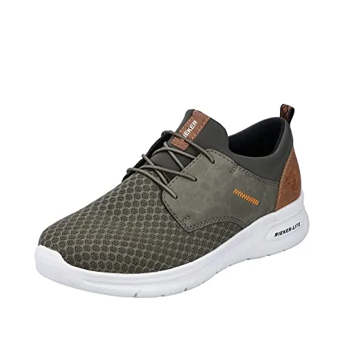 Rieker Herren Sneaker B7371-54 grün Gr. 46 - Leichte Herren Sneaker mit lightsole+ für ein angenehmes Tragegefühl. Das elastische Scuba-Material sorgt für einfachen Einstieg und hohen Komfort.