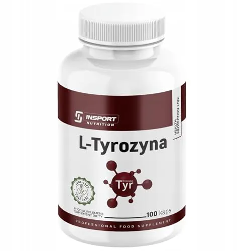 L-Tyrosin 500 mg – 100 Kapseln – vegetarische HPMC-Kapseln – Aminosäure Nahrungsergänzung, 1 Kapsel täglich, ohne unnötige Zusätze | INSPORT