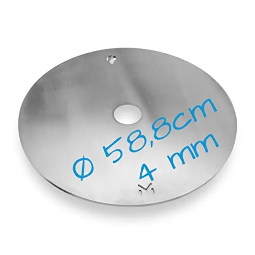 mocisa Grillplatte Feuerplatte Ø58,8 cm für Feuerschale | Fassgrill | Kugelgrill | Stahl Stärke 4 mm | hergestellt in Bayern | Plancha | Feuerring | Grillring | BBQ Ring | BBQ-Disc