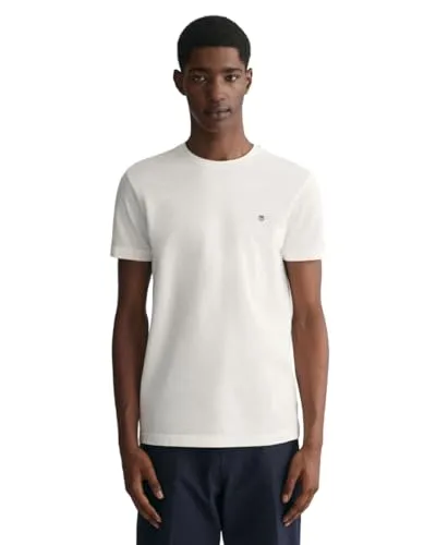 Gant T-Shirt mit Label-Details in Offwhite, Größe XXL - Herren-Shirt aus 100% Baumwolle, bietet perfekten Komfort und einen lässigen Stil. Die Label-Details setzen besondere Akzente, ideal für vielseitige Outfits im Alltag.