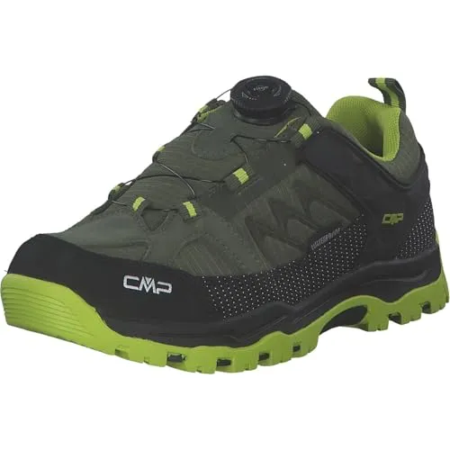 CMP Kids Kiruna Fitgo Trekking Shoes WP - Kaki-Acido (Größe 41) - Wanderschuhe für Kinder mit innovativem FitGo-Verschlusssystem für einfaches An- und Ausziehen. Wasserdichte CLIMA PROTECT-Membran sorgt für trockene Füße bei jeder Wetterlage.