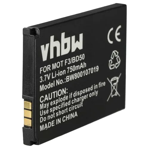 vhbw Akku kompatibel mit AVM Fritz!Fon MT-F 2000, MT-F 2446 schnurlos Festnetz Telefon (750mAh, 3,7V, Li-Ion)
