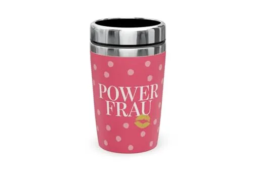 La Vida Edelstahl Thermo Becher to go 240 ml Powerfrau 13,5x8,4cm