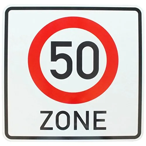 ORIGINAL Verkehrszeichen 50 ZONE 60 x 60 cm von BauSupermarkt24