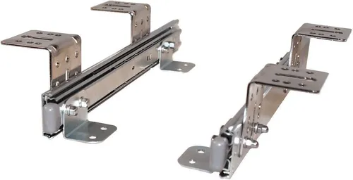 Teleskopschienen für Tastaturauszug 400 mm Nutzhöhe 77 mm zur Untertischmontage