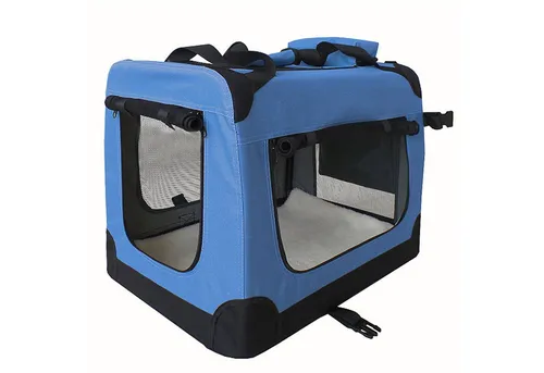 Petigi Tiertransporttasche Faltbar für Hunde - Faltbare Tiertransporttasche in 5 Farben, ideal für Reisen. Mit Netzeinsätzen für Belüftung, herausnehmbarer Liegeboden und platzsparendem Design.