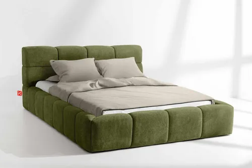 KONSIMO® Polsterbett AERI mit Stauraum in grün von KONSIMO®