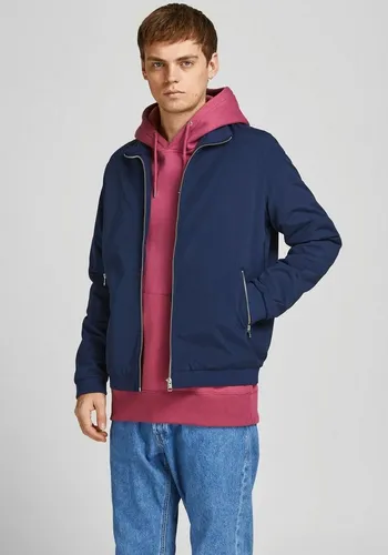 JACK & JONES Herren JJERUSH HARRINGTON BOMBER NOOS, Navy Blazer, XS EU - Stylische Shelljacke mit matter Oberfläche und durchgehendem Reißverschluss, perfekt für verschiedene Anlässe in der Herrenbekleidung.